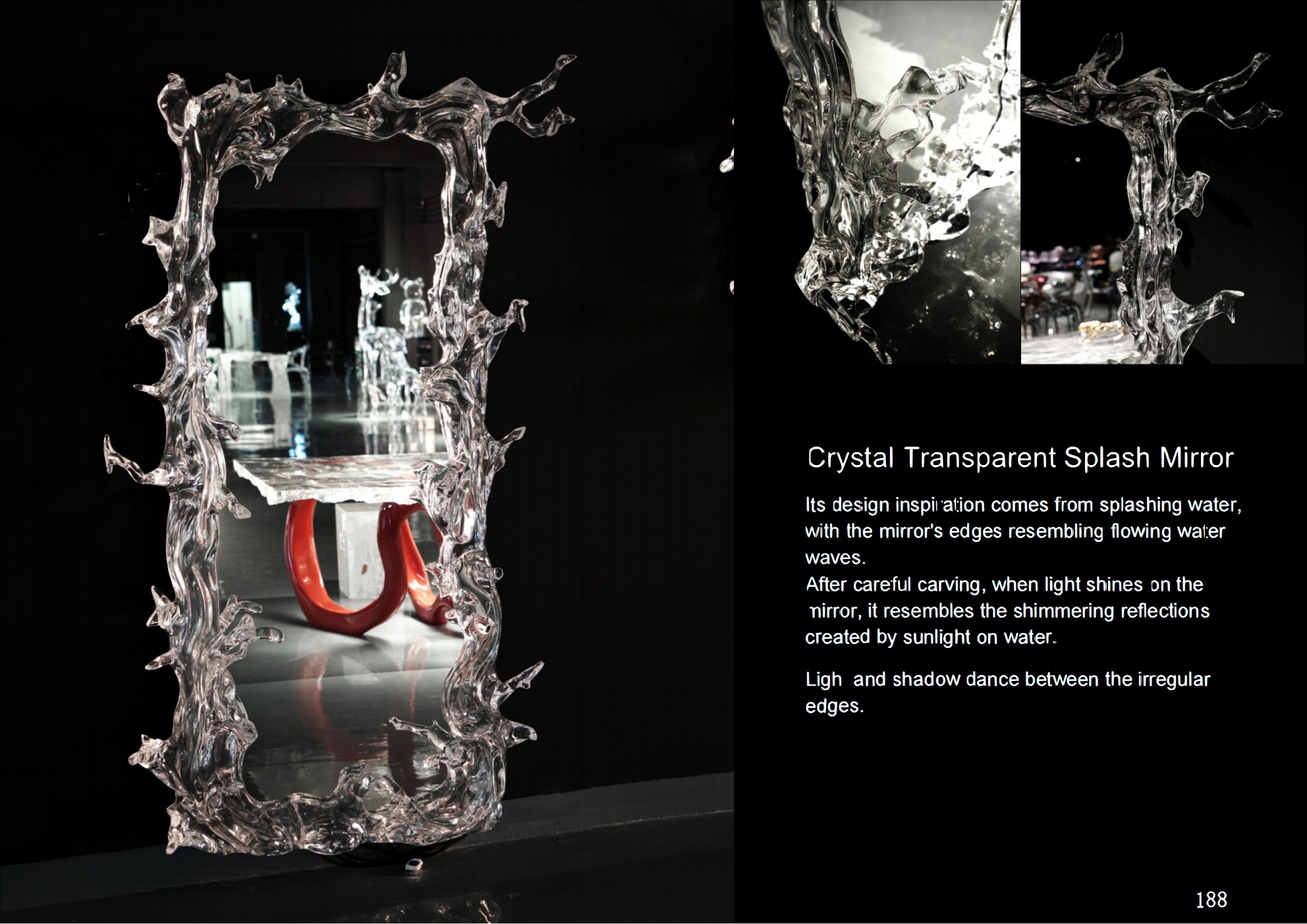 Platinum Crystal Water Splash Mirror A